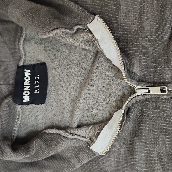 Monrow Mini Kids Zip-Up Hoodie With Green Camouflage Print, Size 12 (6+) ~ VGUC - Picture 8 of 12